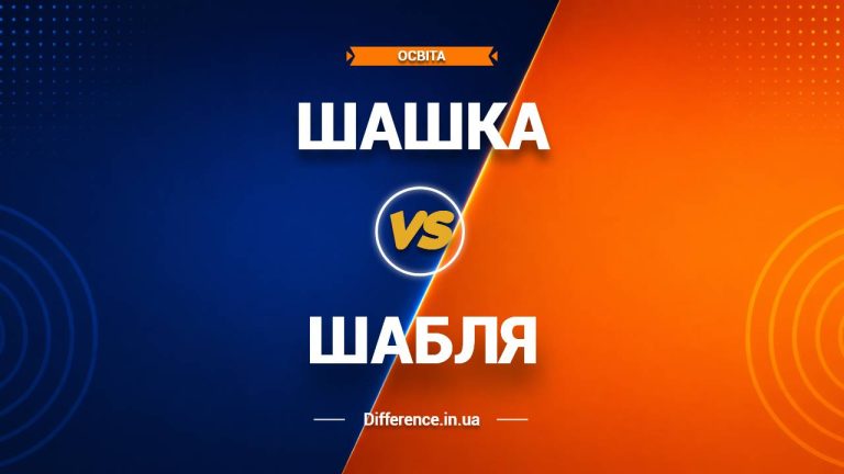 Різниця між шашкою та шаблею