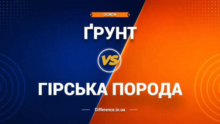 Різниця між ґрунтом і гірською породою