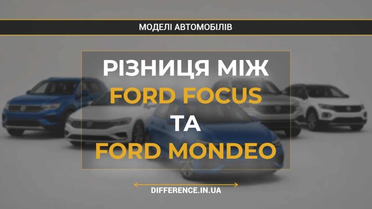 Різниця між Ford Focus та Ford Mondeo