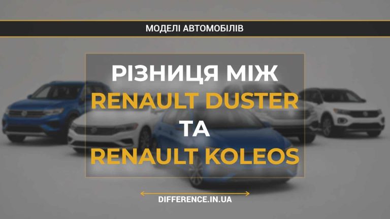 Різниця між Renault Duster та Renault Koleos