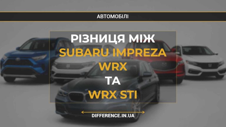 Різниця між Subaru Impreza WRX та WRX STI