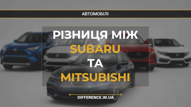 Різниця між Subaru та Mitsubishi