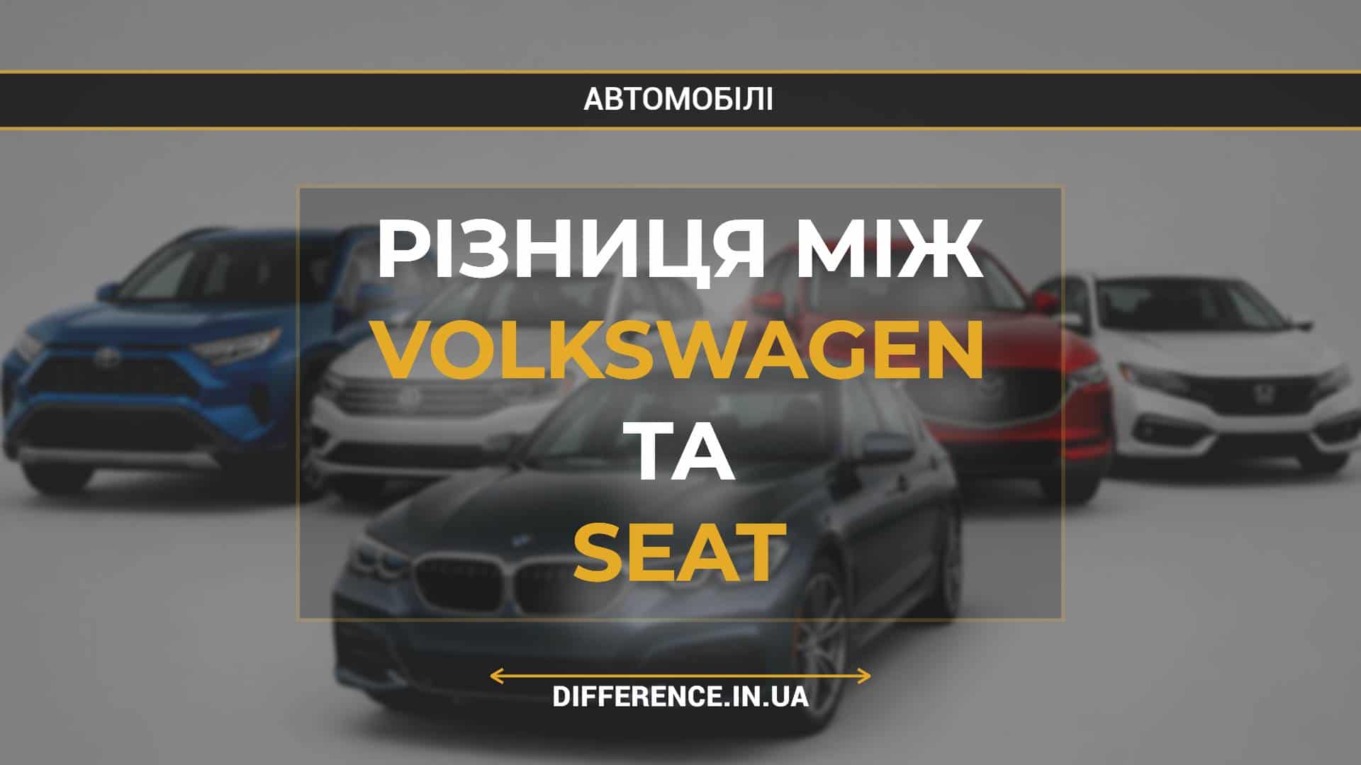 Різниця між Volkswagen та SEAT