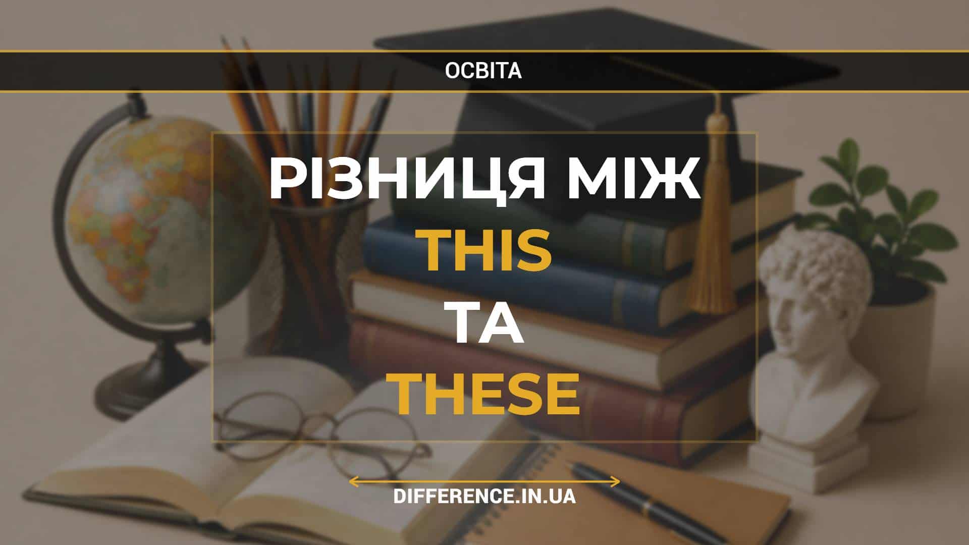 Різниця між this та these