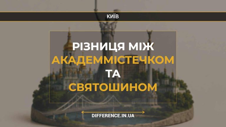 Різниця між Академмістечком Та Святошином