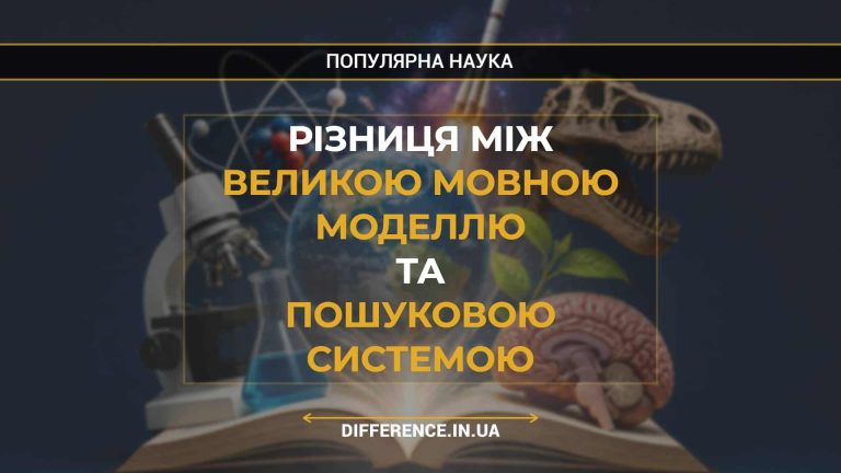 Різниця між Великою Мовною Моделлю та Пошуковою Системою