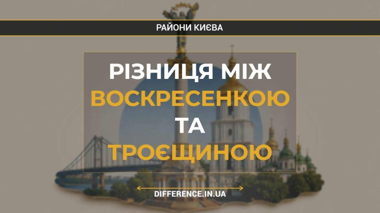 Різниця між Воскресенкою та Троєщиною