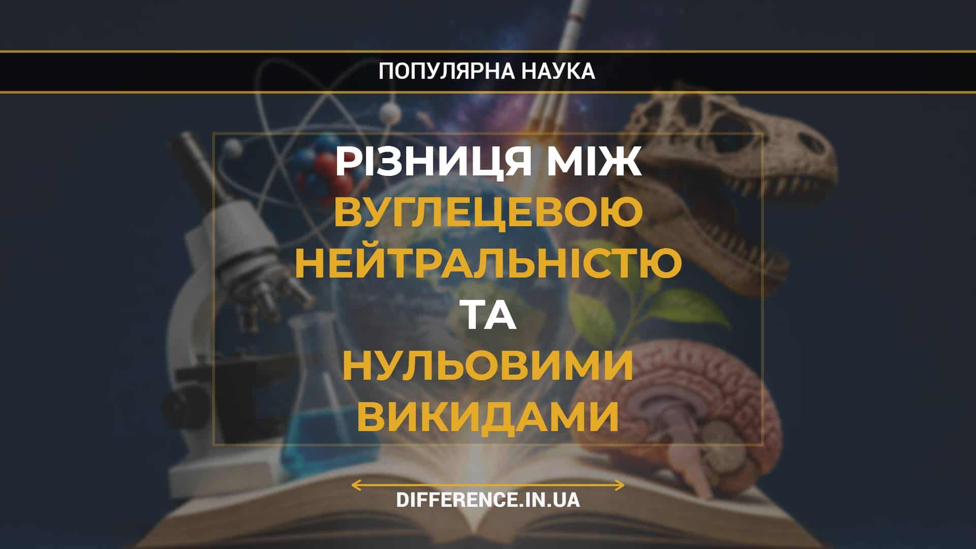 Різниця між Вуглецевою Нейтральністю та Нульовими Викидами