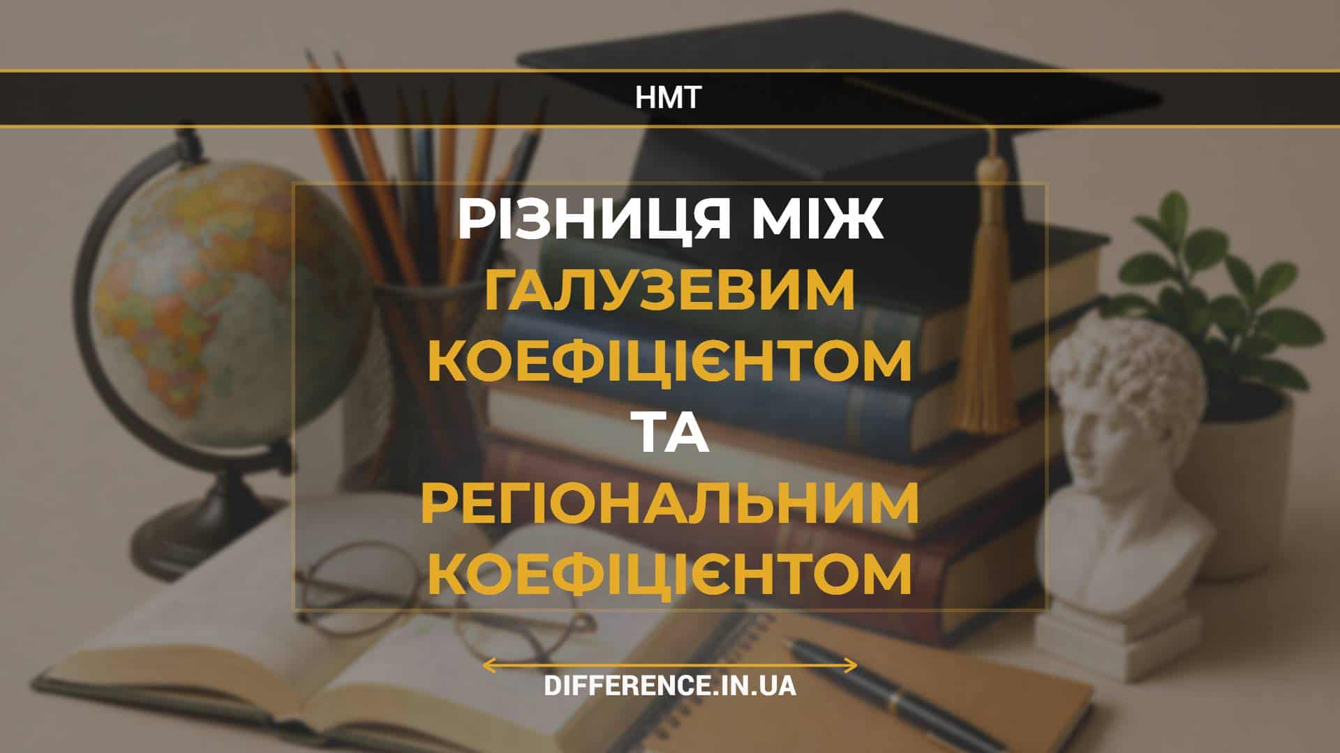 Різниця між Галузевим Коефіцієнтом та Регіональним Коефіцієнтом