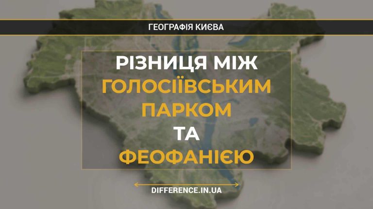 Різниця між Голосіївським Парком та Феофанією