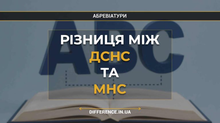 Різниця між ДСНС та МНС