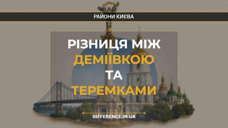 Різниця між Деміївкою та Теремками