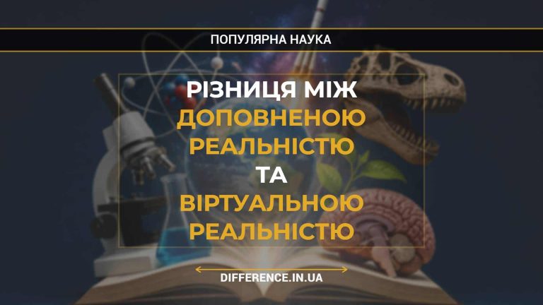 Різниця між Доповненою Реальністю та Віртуальною Реальністю