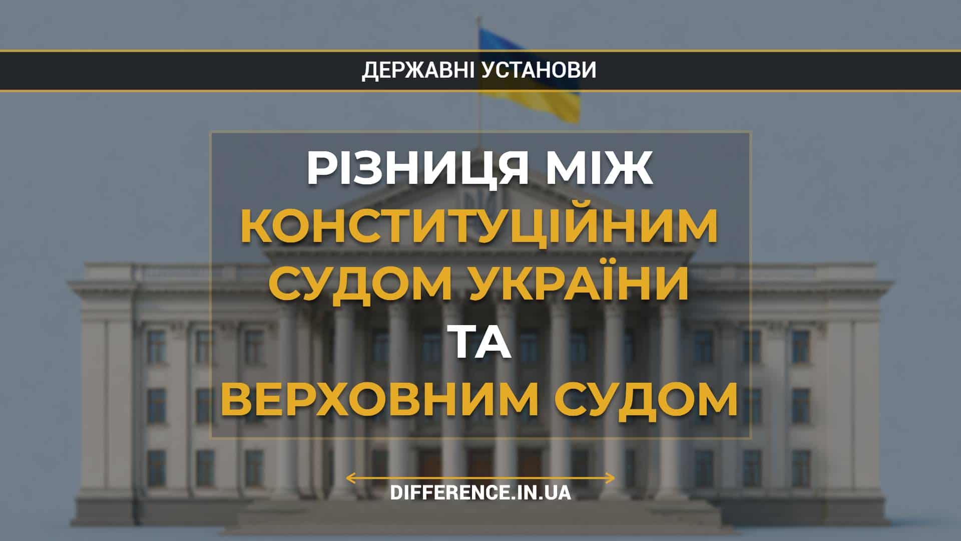 Різниця між Конституційним Судом України та Верховним Судом