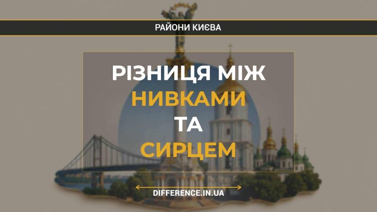 Різниця між Нивками та Сирцем