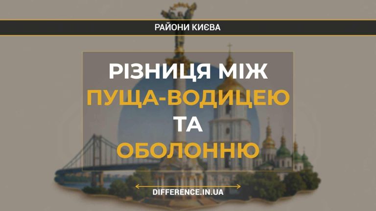 Різниця між Пуща-Водицею та Оболонню