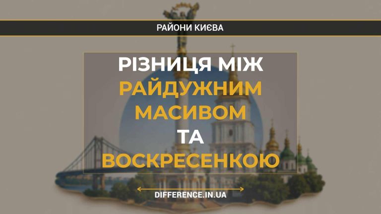 Різниця між Райдужним Масивом та Воскресенкою