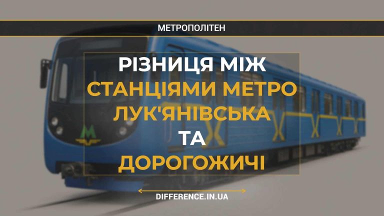 Різниця між Станціями Метро Лук'янівська та Дорогожичі