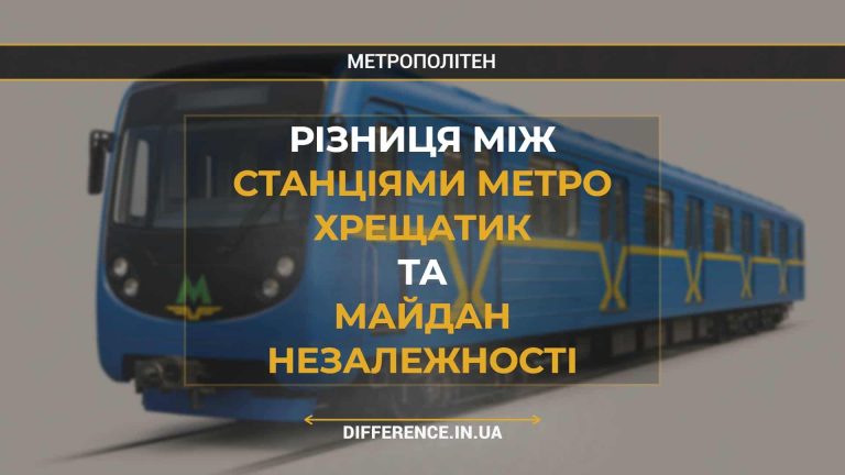 Різниця між Станціями Метро Хрещатик та Майдан Незалежності