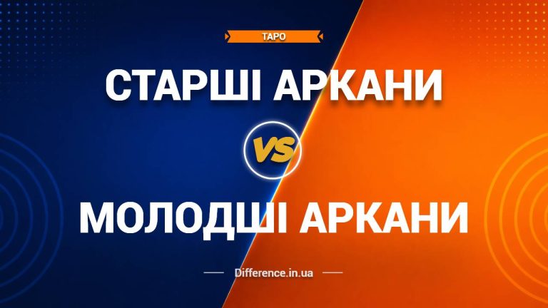 Різниця між Старшими Арканами та Молодшими Арканами