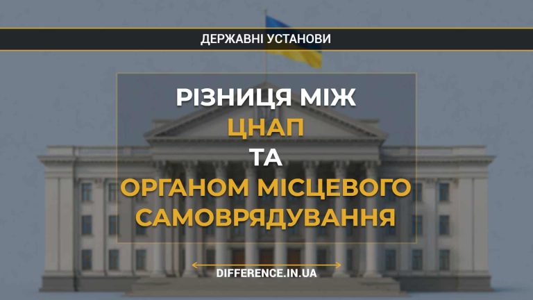 Різниця між ЦНАП та органом місцевого самоврядування (1)