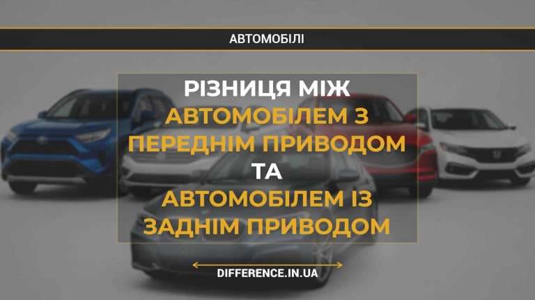 Різниця між автомобілем з переднім приводом та автомобілем із заднім приводом