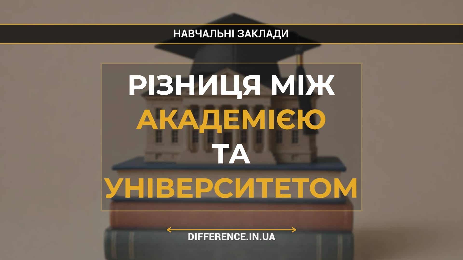 Різниця між академією та університетом