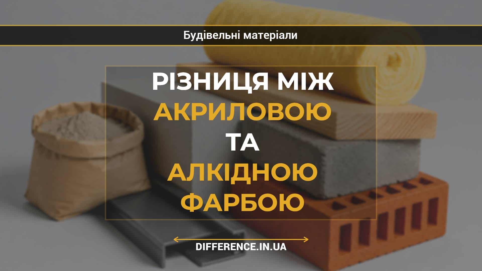 Різниця між акриловою та алкідною фарбою