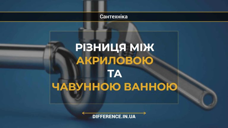 Різниця між акриловою та чавунною ванною