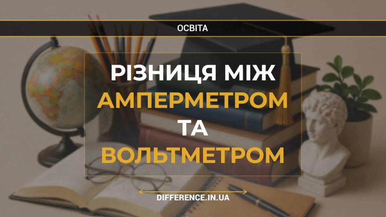 Різниця між амперметром та вольтметром