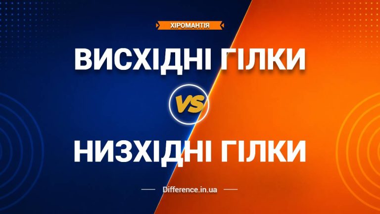 Різниця між висхідними та низхідними гілками на лініях руки