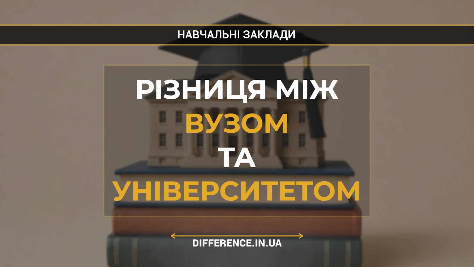 Різниця між вузом та університетом