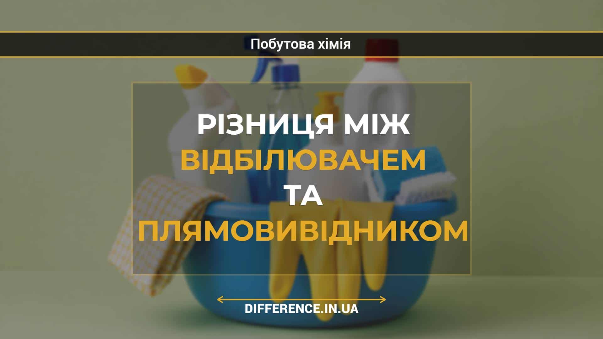 Різниця між відбілювачем та плямовивідником