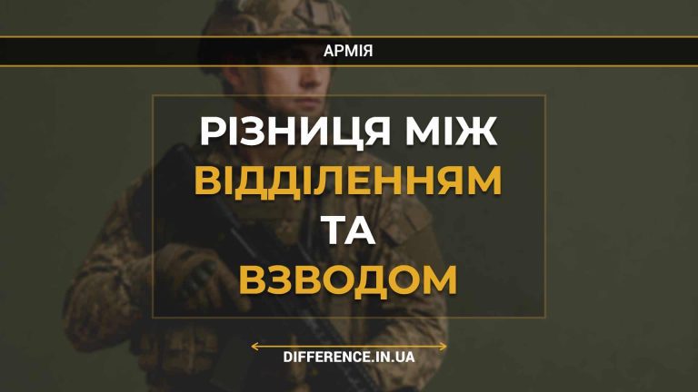 Різниця між відділенням та взводом