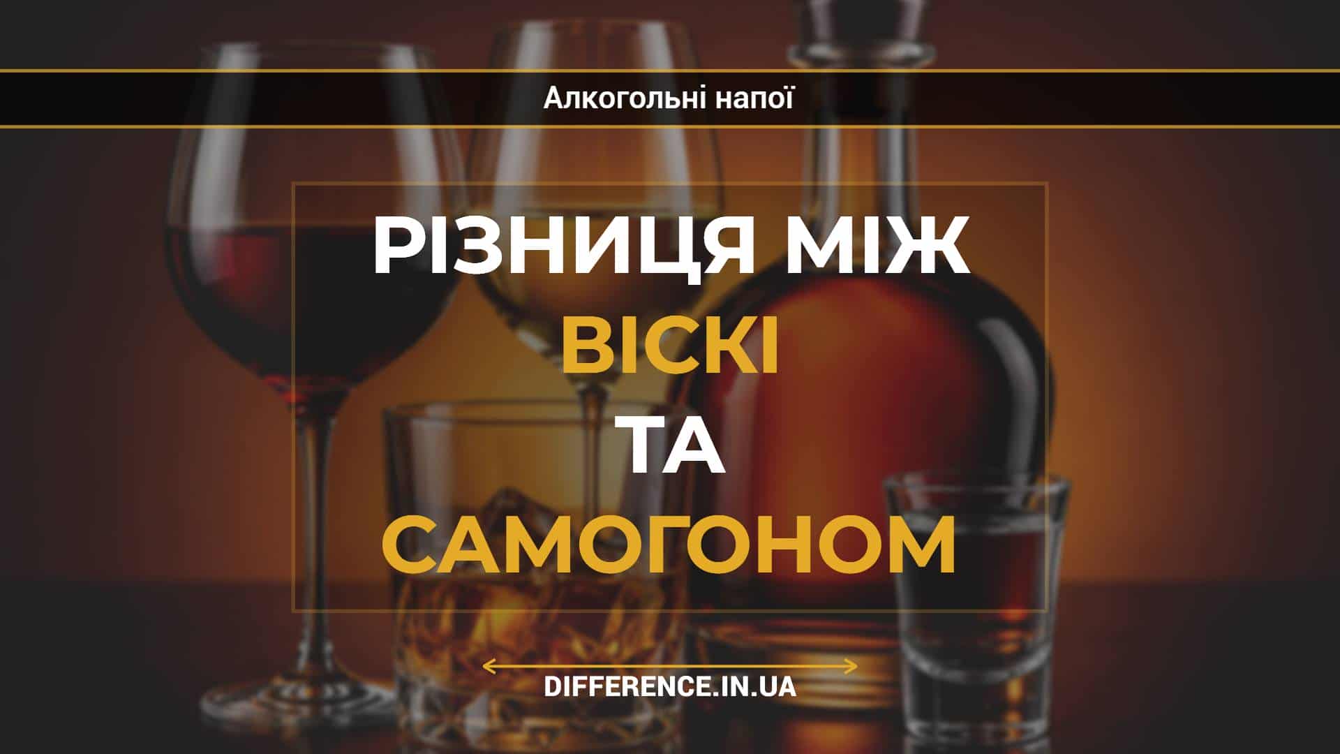 Різниця між віскі та самогоном