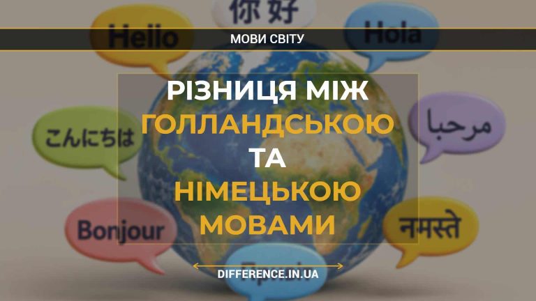 Різниця між голландською та німецькою мовами