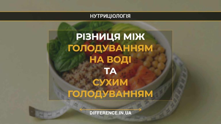 Різниця між голодуванням на воді та сухим голодуванням