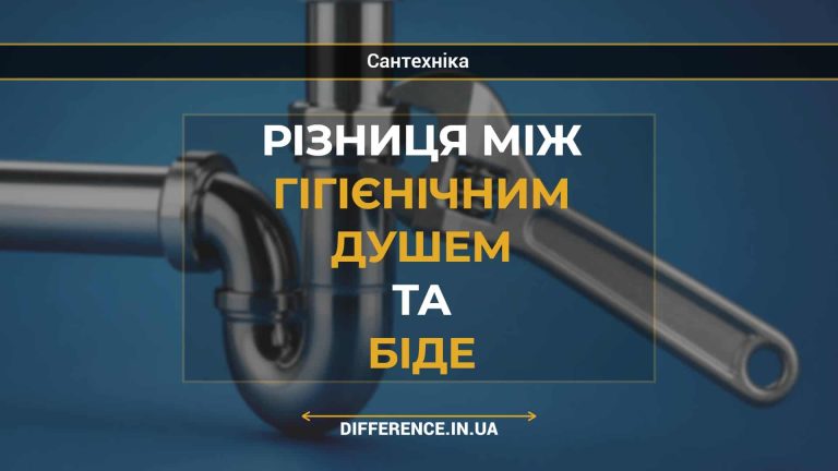 Різниця між гігієнічним душем та біде
