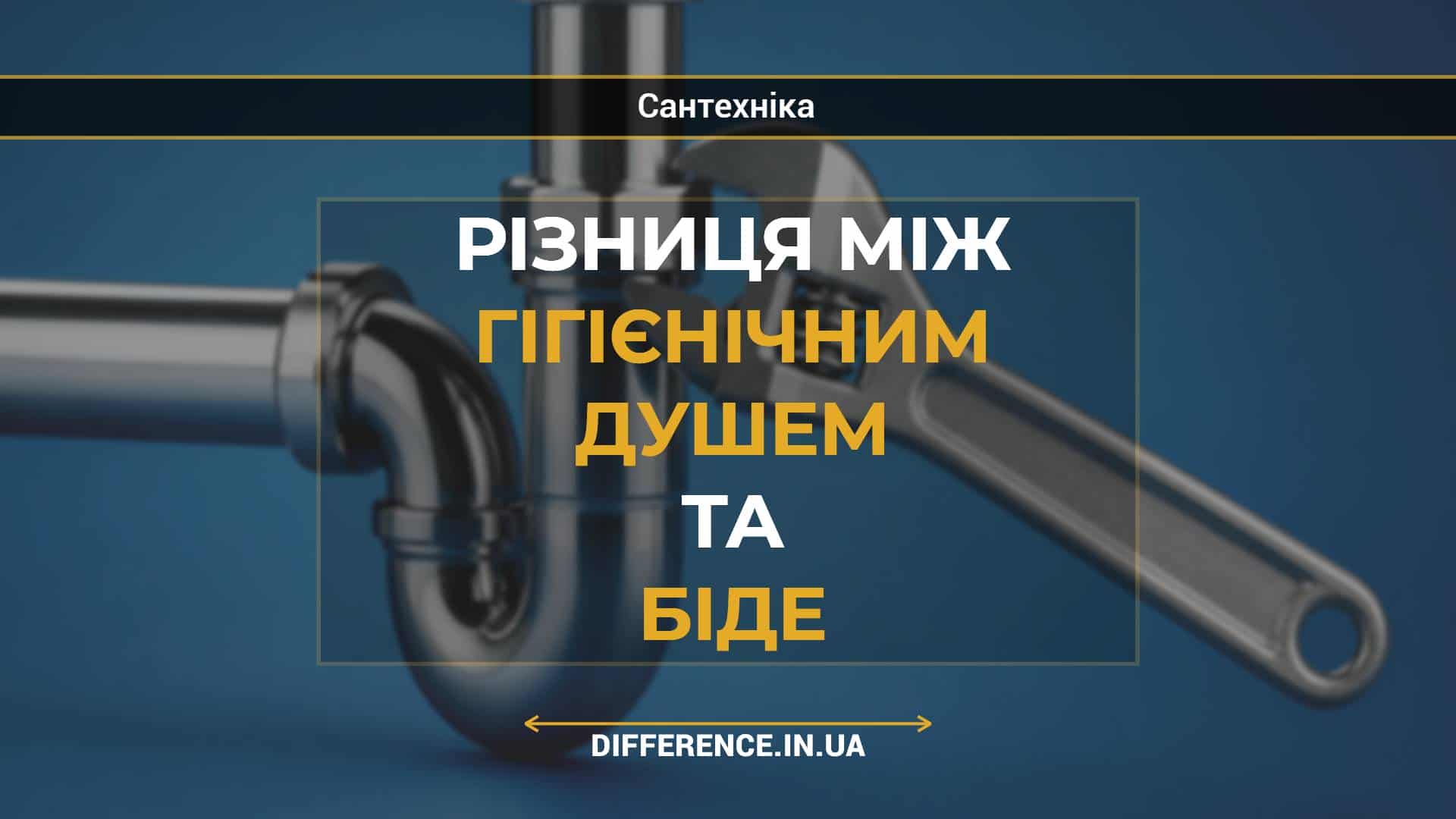 Різниця між гігієнічним душем та біде