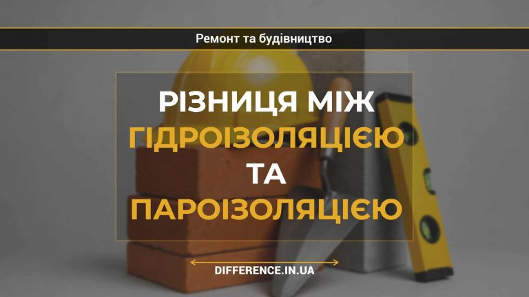 Різниця між гідроізоляцією та пароізоляцією
