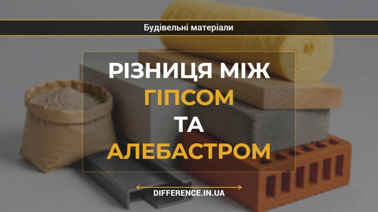 Різниця між гіпсом та алебастром