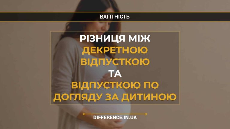 Різниця між декретною відпусткою та відпусткою по догляду за дитиною
