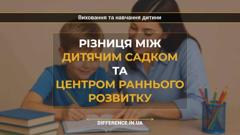 Різниця між дитячим садком та центром раннього розвитку