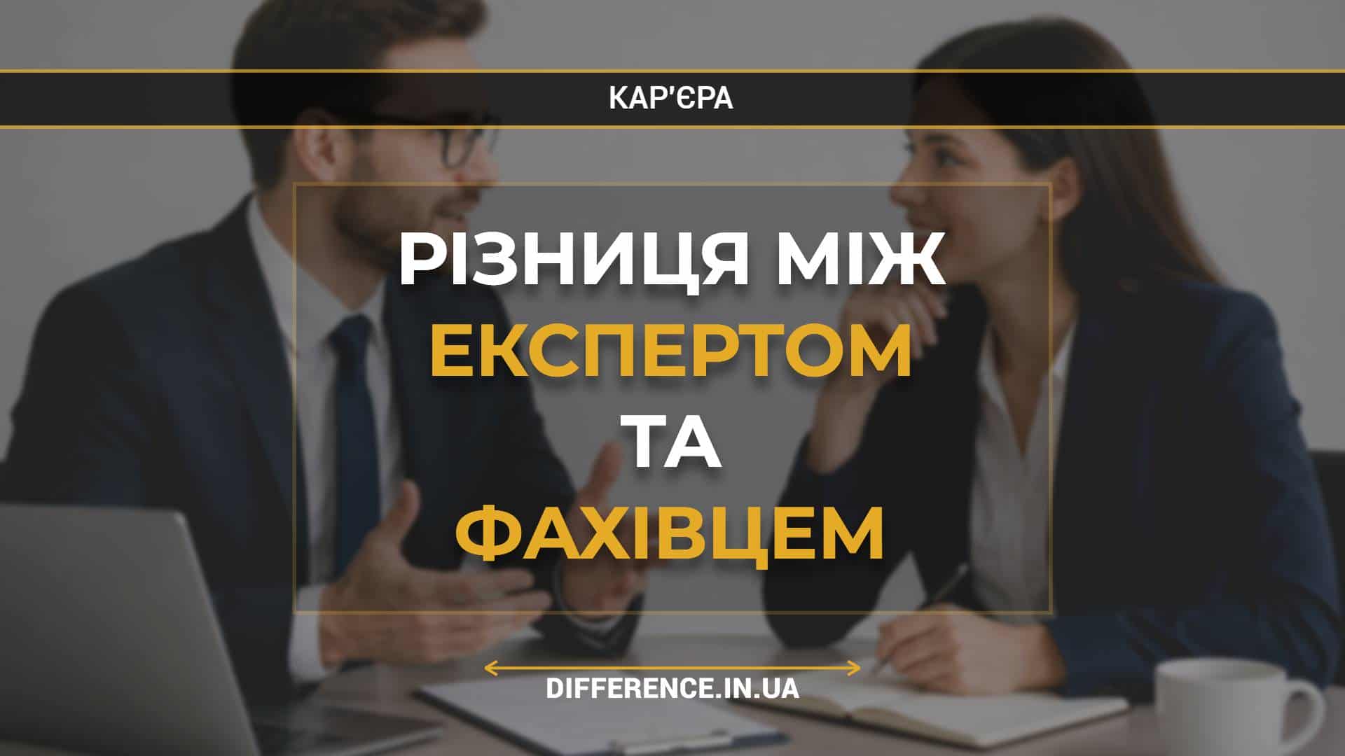 Різниця між експертом та фахівцем