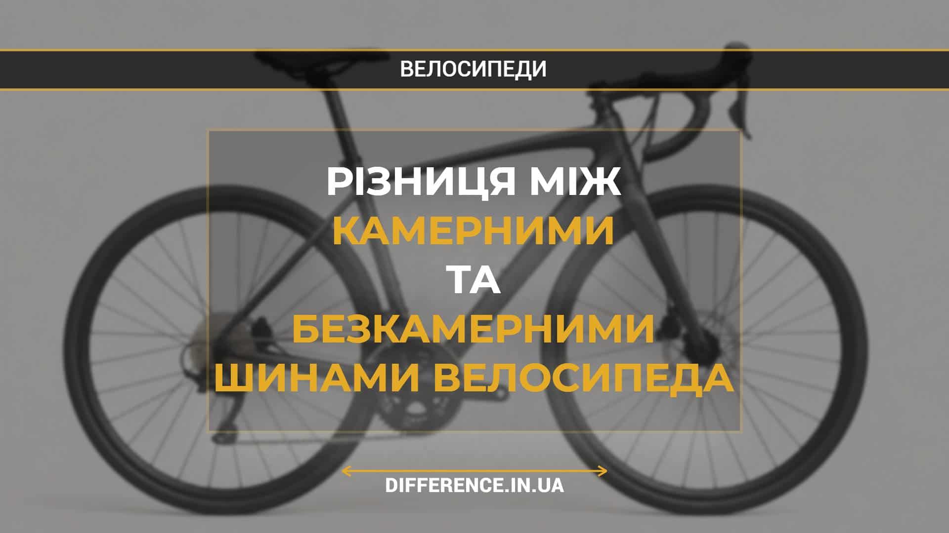 Різниця між камерними та безкамерними шинами велосипеда