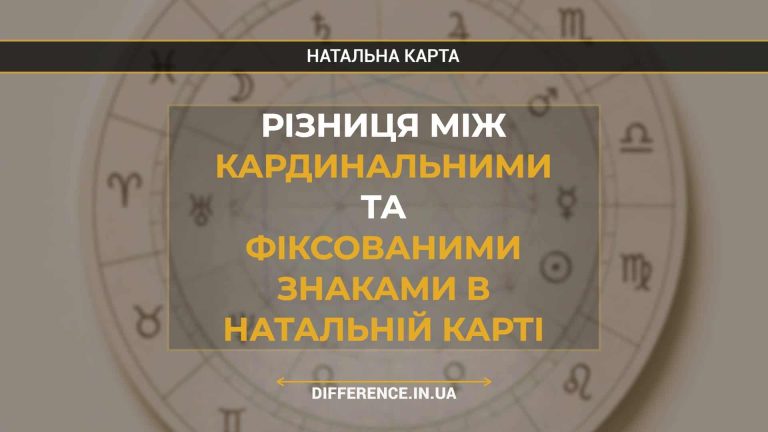 Різниця між кардинальними та фіксованими знаками в натальній карті