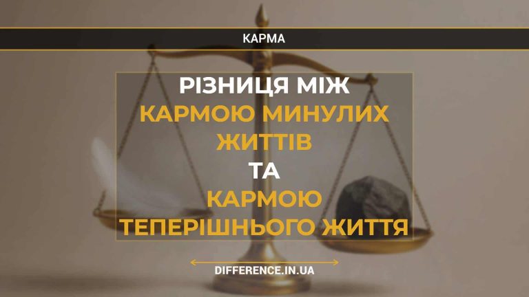 Різниця між кармою минулих життів та кармою теперішнього життя