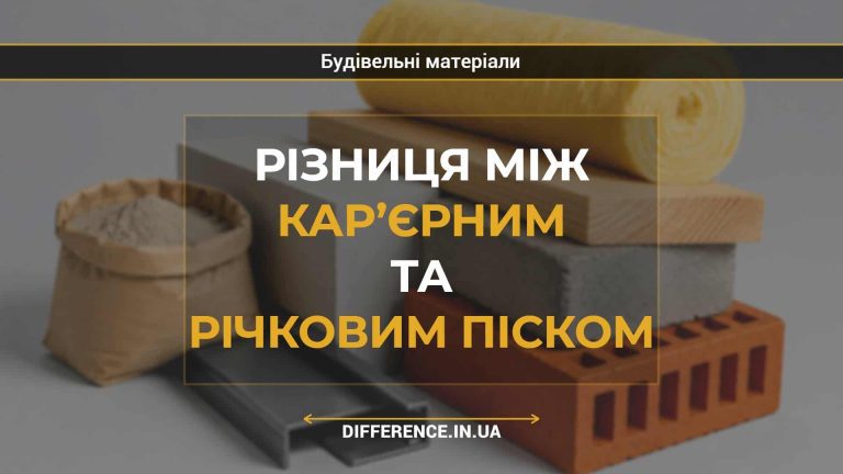 Різниця між кар’єрним та річковим піском