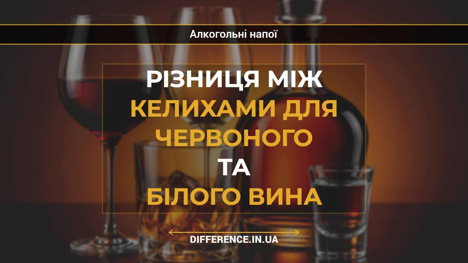 Різниця між келихами для червоного та білого вина