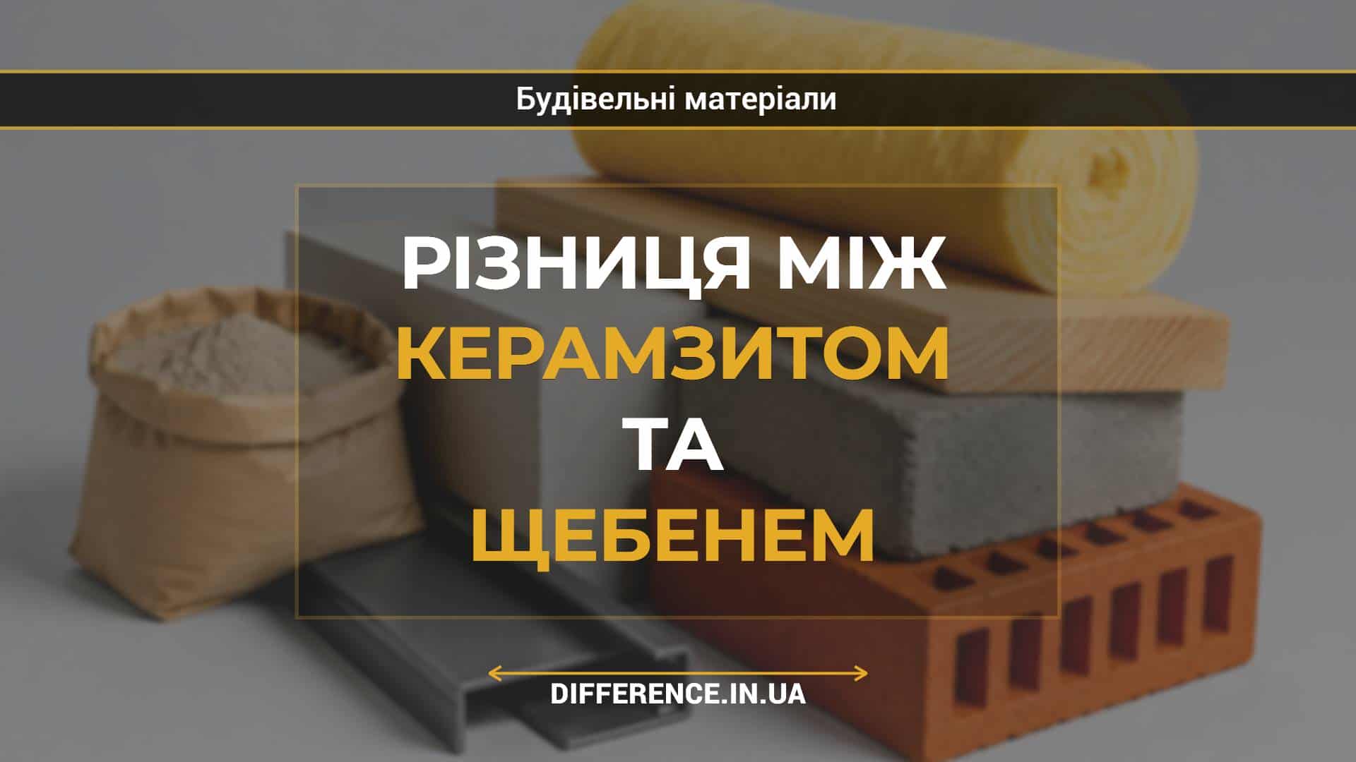 Різниця між керамзитом та щебенем